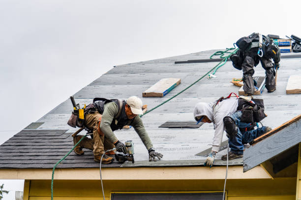 Professional Storm Damage Roof Repair technician working in Oneonta, NY